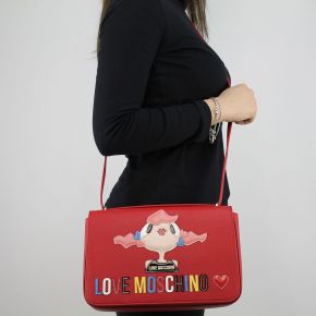 Borsa tracolla Love Moschino rossa con bambolina JC4088PP15LK0500