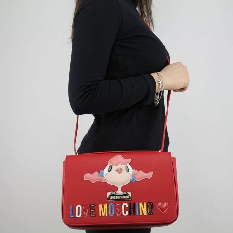 Shoulder bag Love Moschino red with doll JC4088PP15LK0500