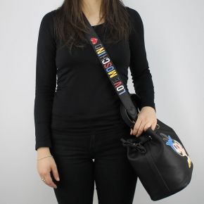 Tasche sechiello Love Moschino-schwarze mit bambolina JC4090PP15LK0000