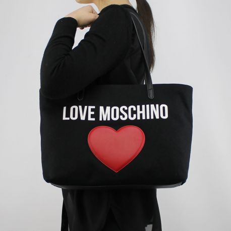 Einkaufstasche-Love Moschino schwarzem stoff JC4136PP15L3000A