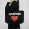 Bolsa de compras de Love Moschino de lona negra JC4136PP15L3000A