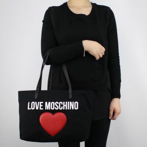 Borsa shopping Love Moschino in tela nera JC4136PP15L3000A