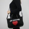 Borsa shopping Love Moschino in tela nera JC4137PP15L3000A