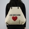 Shopping bag Love Moschino canvas ivory JC4139PP15L3010A
