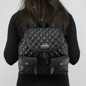 Backpack Love Moschino black quilted JC4213PP05KA000B