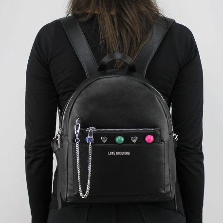 Backpack Love Moschino suede purple