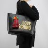 Shopping bag Love Moschino black silver logo JC4310PP05KQ0000