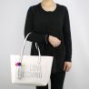 Shopping bag Love Moschino white silver logo JC4310PP05KQ0100