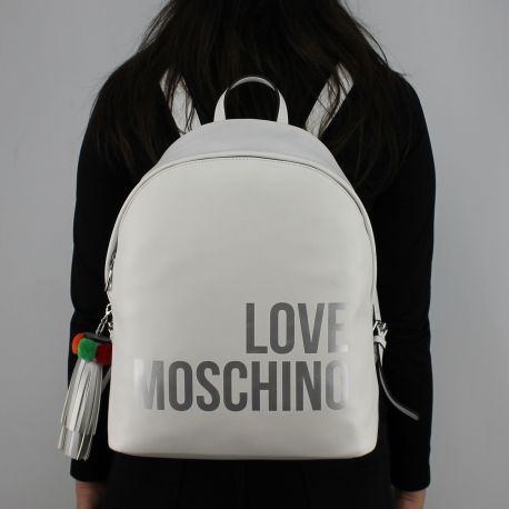 Rucksack Love Moschino weiß-logo-zifferblatt JC4312PP05KQ0100