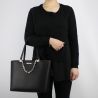 Shopping bag Love Moschino black with gold chain JC4350PP05K7000B