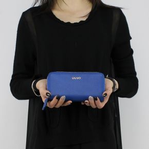 Cartera de Liu Jo Doble Cremallera Alrededor de azul náutico N18188 E0037