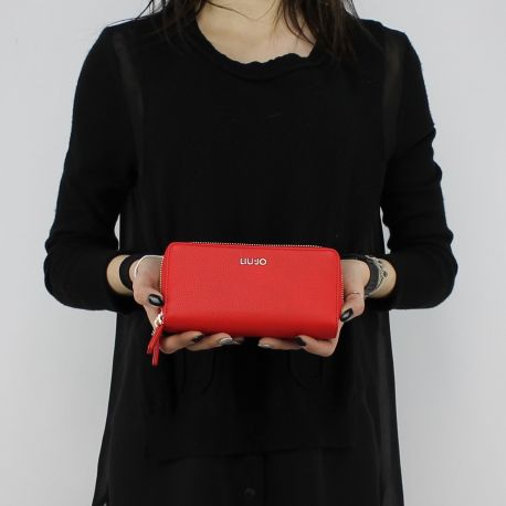 Wallet Liu Jo Double Zip Around red fire N18188 E0037