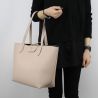 Bolsa de compras reversible Patrizia Pepe el beige y el negro 2V5452 AV63