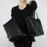 Sac Shopping réversible Patrizia Pepe noir et or 2V5452 AV63