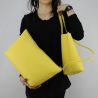 Sac Shopping réversible Patrizia Pepe jaune pearl 2V5452 AV63