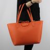 Shopping bag reversible Patrizia Pepe orange and military green 2V5452 AV63