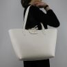 Sac Shopping réversible Patrizia Pepe blanc et beige 2V5452 AV63