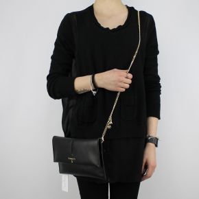 Bag Clutch bag with shoulder strap, Patrizia Pepe black leather vitell