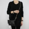 Bag Clutch bag with shoulder strap, Patrizia Pepe black calf leather