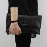 Tasche Clutch schultergurt von Patrizia Pepe schwarze kalb leder