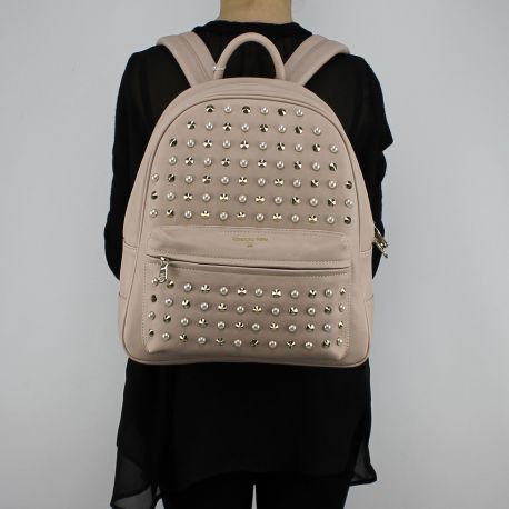 Backpack Patrizia Pepe pink with studs and pearls 2V5850 A2XM