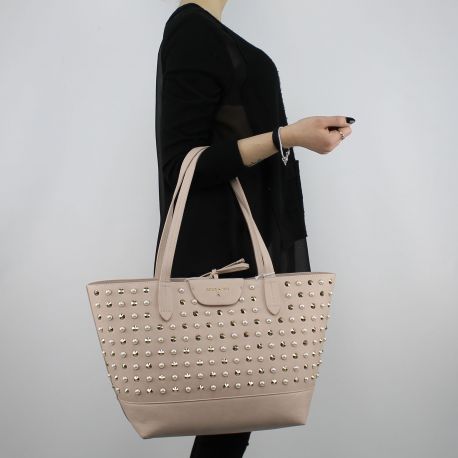 Sac Shopping réversible Patrizia Pepe rose avec des clous et perles 2V7193 A2XM