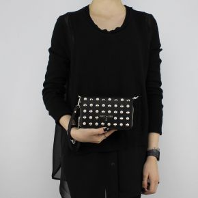 Sac tracollina Patrizia Pepe noir avec clous et perles 2V7214 A2XM