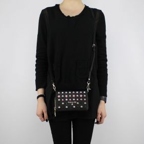 Bolso de hombro de Patrizia Pepe negro con tachuelas y strass 2V7214 A3CR