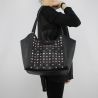 Shopping bag reversible Patrizia Pepe black with stars and rhinestones 2V7782 A3CR