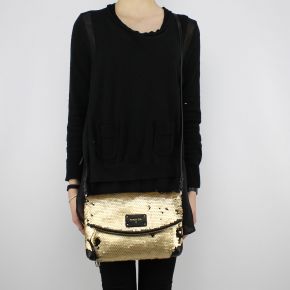 Shoulder bag Patrizia Pepe gold sequined 2V7795 A2BF