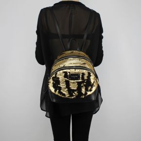 Backpack Patrizia Pepe gold sequined 2V7786 A2BF