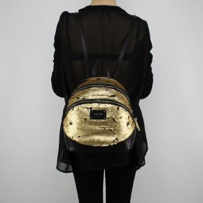 Backpack Patrizia Pepe gold sequined 2V7786 A2BF