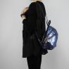 Backpack Patrizia Pepe blue with sequins 2V7786 A2BF