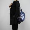 Mochila Patrizia Pepe azul con lentejuelas 2V7786 A2BF