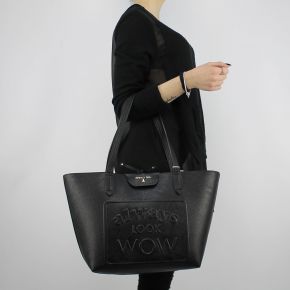 Sac Shopping réversible Patrizia Pepe en noir et blanc à la crème 2V7823 A3CX