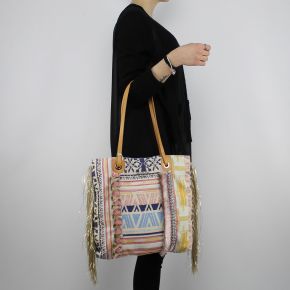 Sac Shopping par Patrizia Pepe multicolore avec une frange 2V7964 A3FJ