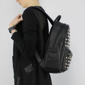 Sac à dos Patrizia Pepe noir avec clous et perles 2V5850 A2XM