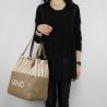 Shopping bag Liu Jo indian beige and taupe N18220 T7114