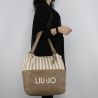 Shopping bag Liu Jo indian beige and taupe N18220 T7114