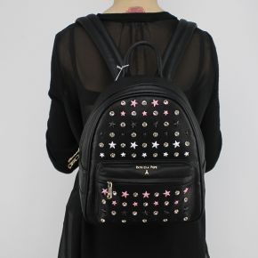 Backpack Patrizia Pepe black with studs and rhinestones 2V7768 A3CR