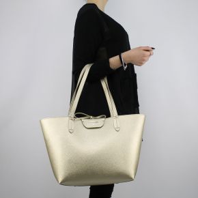 Bolsa de compras reversible Patrizia Pepe de oro de la perla 2V5452 AV63