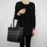 Sac Shopping réversible Patrizia Pepe noir avec des étoiles et strass 2V7193 A3CR