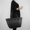 Sac Shopping réversible Patrizia Pepe noir avec des étoiles et strass 2V7193 A3CR