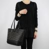 Sac Shopping réversible Patrizia Pepe noir avec des étoiles et strass 2V7193 A3CR