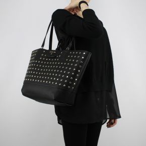 Bolsa de compras reversible Patrizia Pepe negro con estrellas y diamantes de imitación 2V7193 A3CR