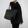 Sac Shopping réversible Patrizia Pepe noir avec des étoiles et strass 2V7193 A3CR