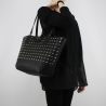 Shopping bag reversible Patrizia Pepe black with stars and rhinestones 2V7193 A3CR