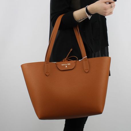 Sac Shopping réversible Patrizia Pepe en cuir et céleste 2V5452 AV63