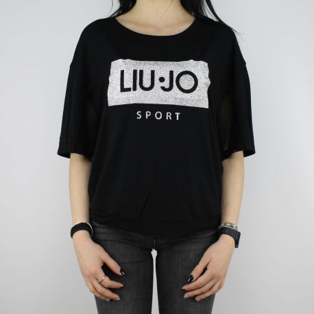T-Shirt Liu Jo Sport Cloe nera T18115