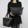 Sac Shopping réversible Patrizia Pepe noir et or 2V5516 AV63